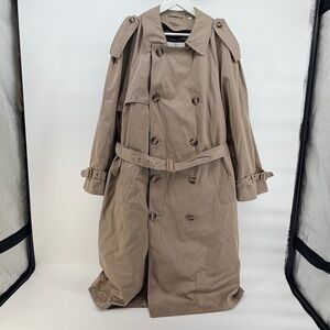 London Fog Vintage Tan Double Breasted Trench Coat with zip in lining